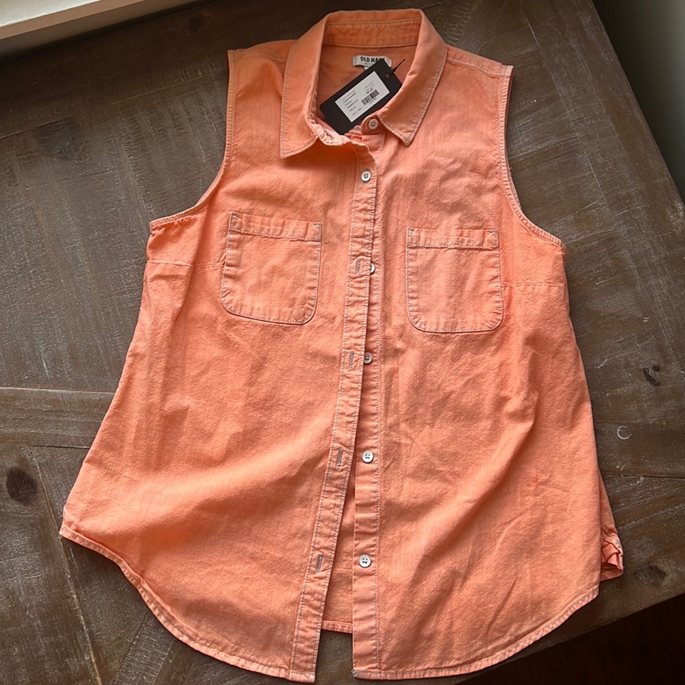 OLD NAVY TANK TOP ORANGE COLLARED